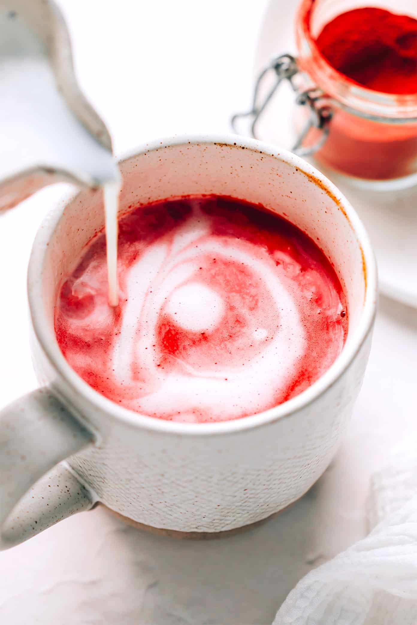 Pink Latte (quente ou gelado)